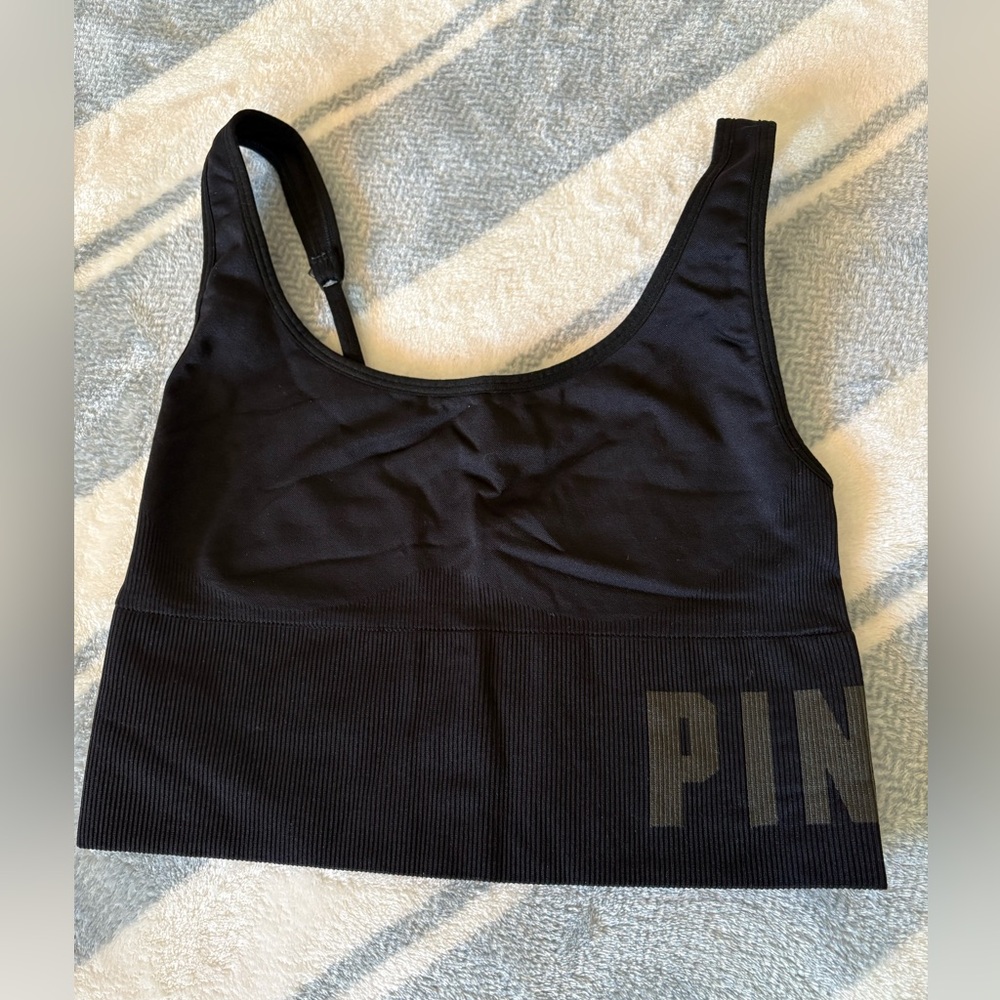Pink-VS Black Sports Bra